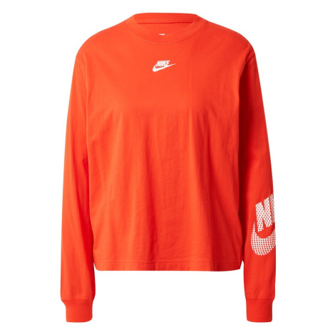 Nike Sportswear Mikina  červená / biela