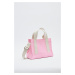 Madamra Women's Pink Canvas Crossbody Bag