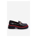 Patent leather loafers on the Black Ronin platform