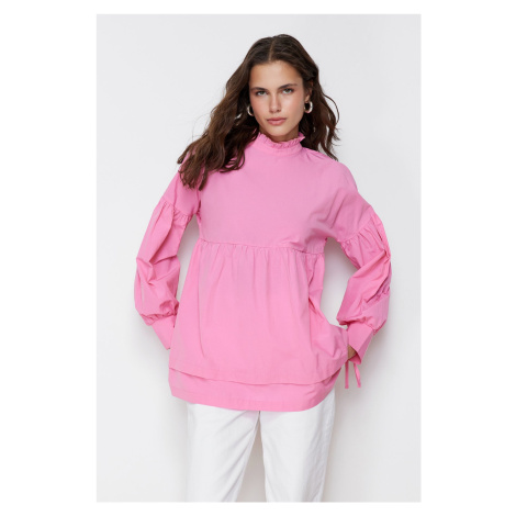 Trendyol Pink Comfort Fit Woven Tunic