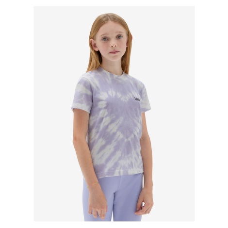 Svetlo fialové dievčenskú batikované tričko VANS Abby