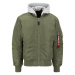 ALPHA INDUSTRIES Prechodná bunda  sivá / zelená / zmiešané farby