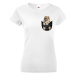 Dámské tričko pro pejskařky s Pomeranianem v kapsičce - kvalitní tisk