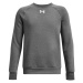 Under Armour RIVAL FLEECE CREW Chlapčenská mikina, tmavo sivá, veľkosť