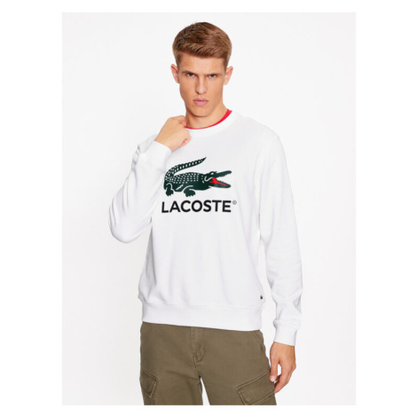 Lacoste Mikina SH1281 Biela Regular Fit