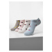 Fruit Invisible Socks Made of Recycled Yarn 4 Pack Grey+Cream+Light Blue+Pink