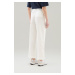 Nohavice Woolrich Poplin Pant Plaster White