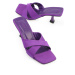 Capone Outfitters Capone Flat Toe Women's Cross-Band Hourglass Heels Satin Purple Women's Slippe