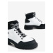 Čierno-biele dámske členkové topánky Desigual Trekking White