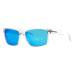 HORSEFEATHERS Slnečné okuliare Merlin - crystal/mirror blue BLUE