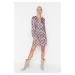 Trendyol Brown Patterned Shirt Woven Dress