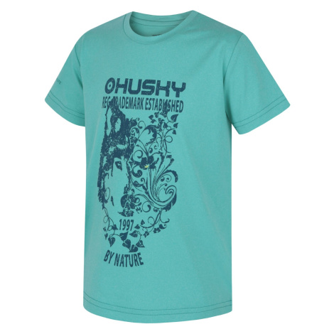 Children's functional T-shirt HUSKY Tash K turquoise