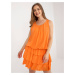 Orange dress with frills OCH BELLA