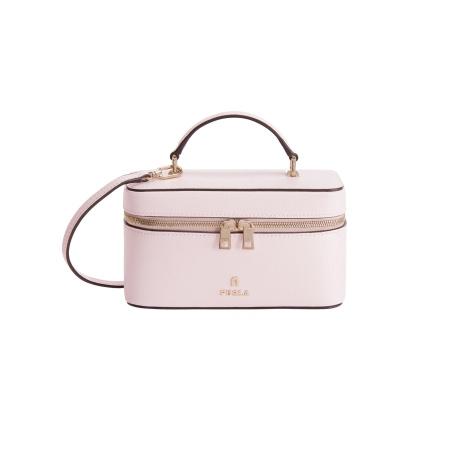 Kabelka - FURLA CAMELIA MINI CROSSBODY VANITY CASE ružová