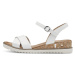 Tamaris 1-28106-42-100 Dámske sandále na kline biele