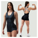 NEBBIA - Športový overal krátky GYM RAT 287 (black) - NEBBIA