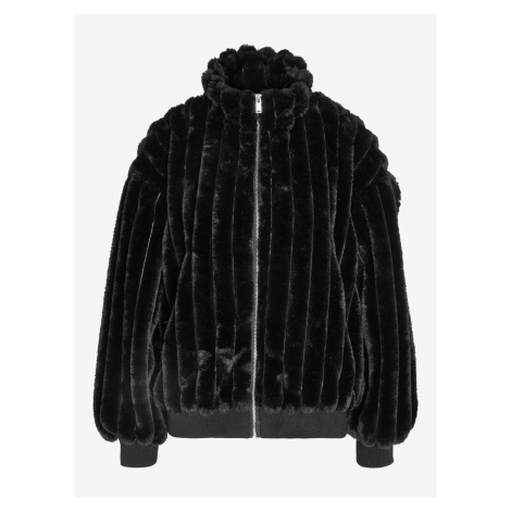 Black Women's Winter Jacket made of artificial fur Noisy May Zena - Ladies