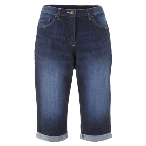 Strečové džínsové bermudy s komfortným pásom bonprix