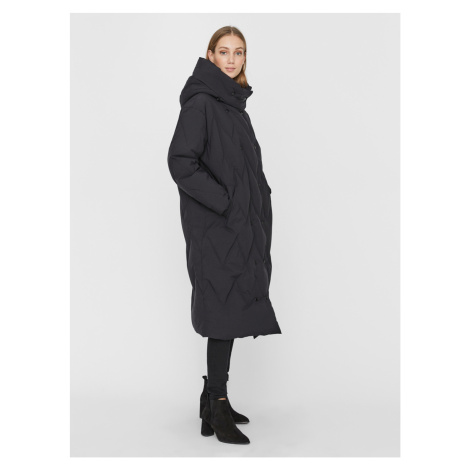 Čierny zimný prešívaný kabát VERO MODA
