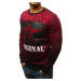 Red men's sweatshirt with a print BX3527