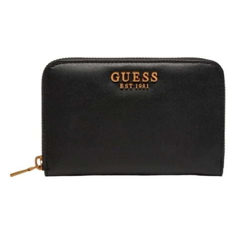 Guess  LAUREL SLG MEDIUM ZIP AROUND  Peňaženky Čierna