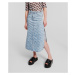 Sukňa Karl Lagerfeld Jeans Klj Monogram Denim Maxi Skirt Light Blue