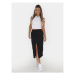 Brave Soul Midi sukňa LSKW-272NANCYBL Čierna Straight Fit