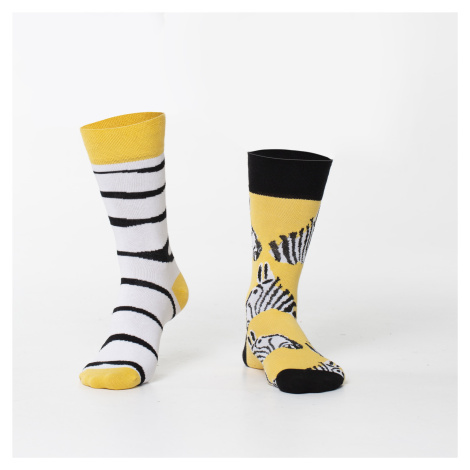 White men's zebra socks FASARDI