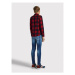 Jack&Jones Junior Košeľa Gingham 12183050 Červená Regular Fit