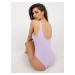 Light purple women's teddy with open back