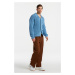 SVETER GANT RIB CARDIGAN GENTLE BLUE