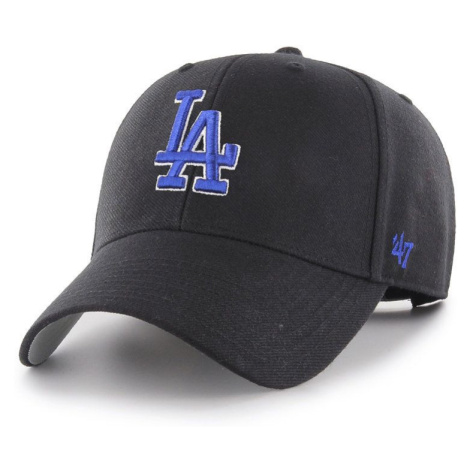 Čiapka 47 brand MLB Los Angeles Dodgers čierna farba, s nášivkou, B-MVP12WBV-BKR