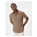 Koton Summer Shirt with Short Sleeves, Classic Collar Buttoned Cotton