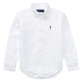 Detská bavlnená košeľa Polo Ralph Lauren biela farba