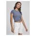 Women's stretch jersey Cropped Tee vintageblue