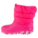 Tmavoružové snehule Crocs Classic Neo Puff Boot Kids 207684-6X0