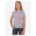 Svetlošedé dievčenské tričko s potlačou SAM 73