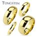 Tungstenová obrúčka zlatej farby, lesklý a hladký povrch, 2 mm - Veľkosť: 68 mm