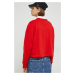 Mikina Tommy Jeans dámska, červená farba, s potlačou