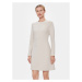 Calvin Klein Každodenné šaty Hw Viscose Fit & Flare Dress K20K206336 Béžová Regular Fit
