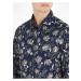 Tmavomodrá pánska vzorovaná košeľa Tommy Hilfiger Floral Print