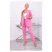 Elegant set of jacket and trousers in pink color