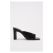 Trendyol Black Flat Toe Women's Slippers
