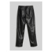Nohavice Karl Lagerfeld Faux Leather Zip Pants Čierna