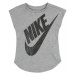 Nike Sportswear Tričko 'JUMBO FUTURA'  sivá melírovaná / čierna