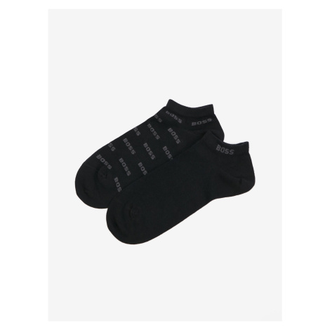 Súprava dvoch párov pánskych ponožiek v čiernej farbe BOSS Hugo Boss