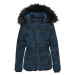 KOROSHI Zimná bunda  modrá / čierna