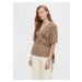 Brown patterned blouse . OBJECT - Women