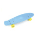 Skateboard - pennyboard 60cm nosnost 90kg, kovové osy, modrá barva, žlutá kola