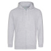 Just Hoods Pánska mikina na zips JH050 Ash -Heather